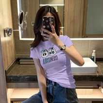반팔티 여름옷 이너티셔츠 여성 화이트 슬림 스키니핏 상의 이너웨어 2185688598