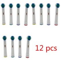 호환 12 개/몫 전기 칫솔 헤드 교체 브라운 구강 B 치아 청소, [01] 3pack for 12pcs