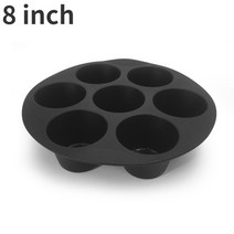 그릇 용기 전자레인지 실리콘 에어프라이어 오븐 전자렌지 용찜기 용 전자렌지용 에어 프라이어 액세서리 케이크 컵 라운드 머핀 컵 베이킹 케이크 베이킹 팬 금형 케이크 재사 가능한, 8인치