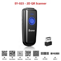 바코드스캔 바코드 2D 택배 마트 스캐너 Eyoyo EY023 휴대용 블루투스 QR 이미지 PDF417 스크린 스캐닝 리더 무선 1D 레이저 윈도우 안드로이드 iOS, 1.EY023 2D QR