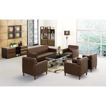 우디 소파 1인용 3인용 레자(브라운) / SF-8056BR / 중역소파 사무용, SF-8056BR 1인용 레자(브라운)