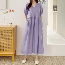 비비에 브이랩 린넨원피스