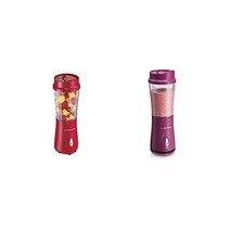 해밀턴 비치 개인용 쉐이크 스무디용 블렌더(14oz 트래블 컵 뚜껑 포함) 빨간색(51101RV) 퍼스널