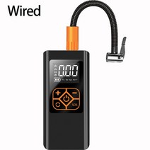 바이크 접이식 오토바이 스쿠터 전동4000mAh 자동차 공기 압축기 140PSI 전기 무선 휴대용 타이어 팽창기, 01 Wired Style