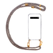 하이클리어 골든블루 착탈식 폰스트랩 핸드폰 목걸이 케이스 줄 카키모바일