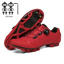 자전거신발 클릭슈즈 산악자전거신발 남성 사이클링 스니커즈 Mtb 신발 레이싱 자전거 자동 잠금 속도 여성 스피드 클릿 산악 도로 2023, MTB-red-Lock+46