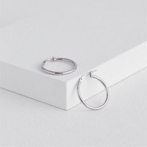 클루(CLUE) 당일배송 베이직 링 실버 귀걸이 CLER19630OWS