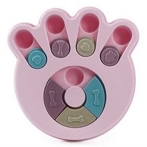 강아지 고양이 애견 장난감 인형 반려견 퍼즐 장난감 대화형 훈련 지능 향상 대형 개 천천히 먹는 막아주는 애완동물 먹이 디스펜서애완동물 용품 184aEA2e4, 05 Paw print pink