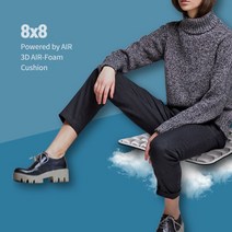 8x8 인체공학 3D입체 엠보싱 바른자세 에어쿠션 방석 48237EA, 레트로핑크