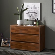 달리빙앤 셀레나 3단 서랍장 A타입, 멀바우