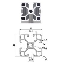 2040 3030 알루미늄 프로파일 100 350 400 450 500 550 600 mm 선형 레일 압출 CNC 3D 프린터 부품, 06 4040_05 300mm