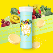 푸드올로지 고함량 발포비타민 헤이비타 골드키위맛 9가지 종합비타민, 1개, 10정