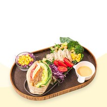 슬림쿡 샐럽위치 샌드위치+샐러드 정기배송 2주/4주 도시락, 크랩소세지+치킨에그, 훈제오리+불고기, 4주