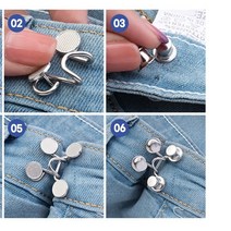 PANTS 1+1 단추 청바지 치마 허리 줄이기 바지 수선, 3-허리줄이기-블랙