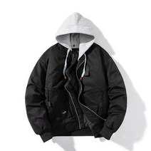 후드탈부착 심플 항공점퍼 봄가을 야구잠바 과잠 대학 과잠바