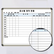 건설 공사현장보드판 1200x900 공사현황판 화이트보드 안전작업 상황판, 자석형 (자석부착 가능), 월넛 우드