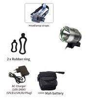 산악용 자전거 티타늄 MTB 입문용 라이트 방수 충전식 전원 디스플레이 손전등, 1