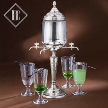 BRC 엔틱 압생트분수 음료 디스펜서 4 스파우트