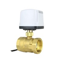 전동벨브 솔벨브 ip65 방수 전동 볼 밸브 220v 12v 24v 3-와이어 2 제어 황동 전기 볼 밸브 큰 토크 금속 모터, DN25, 220VAC