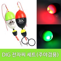 전자 구멍찌세트 면사부터 도래까지 릴낚시 반유동 채비 바다낚시 채비, 1, green, green