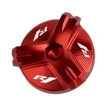 호환 오토바이 튜닝 부품 정비 Yamaha yzf r1 r3 r6 yzfr1 1998 yzfr3 yzfr6 yzfr6s 2006 cnc 엔진 오일 필러 캡 플러그 커버, r1 레드, 1개
