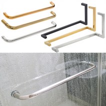 샤워부스손잡이 욕실 유리문 타월바, 12.샤워부스손잡이L사각스텐무광450x200