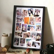 DIY 액자 폴라로이드 대형 벽도배 커플 선물 원목 액자, 판타지 블랙_옵션8