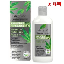 Dr. Organic 닥터오가닉 햄프 오일 레스큐 컨디셔너 265ml 4팩
