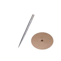 가죽 공예 흑단 핸들 바느질 도구 라운드 헥사곤 송곳 치즐 헤드 변경 diy, 협력사, 둥근 끌 머리