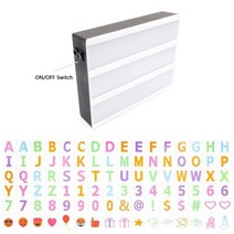 블랙보드꾸미기 카페메뉴판제작 초크아트 LED 조합 라이트 박스 밤 테이블 책상 램프 A4 A5 A6 DC 5V DIY 편지 기호 카드 장식 USB배터리 전원 메시지 보드, Black FCB 색상ed+15x10x4cm