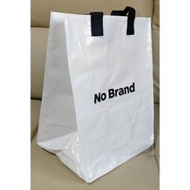 노브랜드 화이트 타포린 장바구니 쇼핑백 18리터+이케아 밀봉클립+터치펜, 화이트 2개