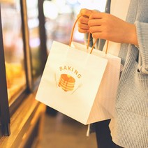 무지 종이봉투 베이킹 선물 가방 우유 차 케이크 스낵 디저트 숍 음료 포장 인쇄 로고 크래프트 종이 봉투 크라프트 택배봉투, 19. 빵도넛베이지 10개입, 1. 큰 세로 26 가로 12 높이 31