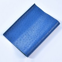 룽고가죽 재단원단 천연소가죽 타조무늬 3색 30x35cm 5장-가죽공예 체험학습재료 방과후재료 소품 악세사리 지갑 필통 제품제작, 블루
