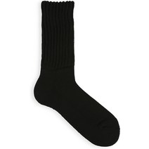 [타비오 양말 일본 직배송] 남성 아메리브 파일크루 양말 25.0~27.0cm 일제 무지 양말, 블랙