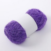 반짝이 보라색 뜨개실 다용도 폴리에스테르 뜨개용품