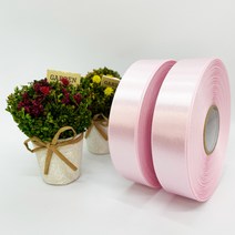 포장 리본 끈 제이제이리본 고밀도주자 45M 2롤 76칼라 (3mm 5mm), 5mm, 연분홍