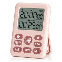 공부 타이머 시계 수험생 스터디 공시생 무소음, 핑크