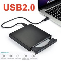 CD리더기 씨디롬 CD룸 외장CD롬 usb 3.0 외부 dvd 버너 작가 레코더 dvd rw 광학 드라이브 cddvd rom 플레이어 mac os windows xp7810, 블랙-ubs2.0