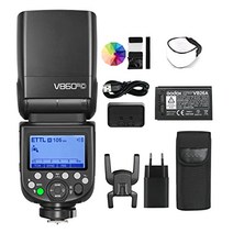 [GODOX 정규 대리점]Godox V860III-C TTL 카메라 플래시스 스트로보 스피드 라이트 Canon 대응 GN60 2.4 G 무선 고속 동기 HSS 18000 VB26A 리튬 이온 10 레벨 LED 모델링 램프