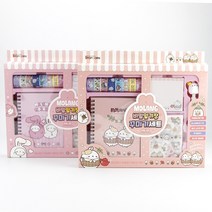 내 손으로 꾸미는 하나뿐인 몰랑 다이어리 꾸미기 diy 세트, 핑크