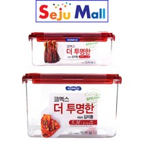코멕스 더투명한 김치통 직사각 5.3L(핸들형)주방용품, 5.3L -732408번