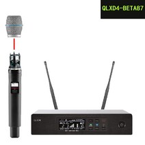 노래 콘덴서 마이크 QLXD4/BETA87 QLXD24 무선 베타 87 핸드 헬드 마이크 시스템 마이크 Shure QLXD4, 640-664MHz