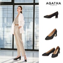 아가타 골드팁 펌프스