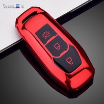 포드 머스탱 소프트 tpu 자동차 원격 키 케이스 커버 홀더 쉘 ford foc 3 4 st mondeo 5 mk5머스탱 f-150 explorer edge fiesta mk3, 레드 only case