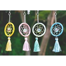 미니 드림캐쳐 키링 만들기 재료 세트, 분홍