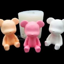몰드비 앉은베어 3D 특대 실리콘 수제 몰드
