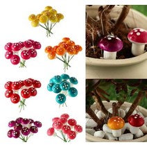 장식버섯 인공 화분 식물 DIY 공예 홈 정원 수지 이끼SB*EA2000, 01장식버섯블루SE03464