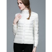 여성 겨울 코트 울트라 라이트 다운 자켓 화이트 오리 자켓 긴 소매 따뜻한 코트 파카 여성 솔리드 휴대용