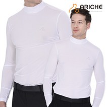 [아리체] 남성 UV차단 쿨링 이너웨어 언더레이어 라운딩, 화이트