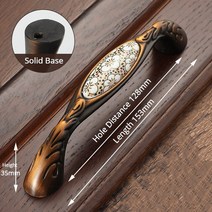 터닝도어 손잡이 방문 문고리 잠금핀 폴딩 히든 도어 옛날 가구 골동품 청동 세라믹 캐비닛 핸들 빈티지 서랍 옷장 핸들 유럽 핸들 하드웨어, 핸들 -1098FG-128